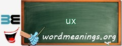 WordMeaning blackboard for ux